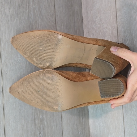 Steve Madden Women Subtle Chestnut Leather Pointed toe heels shoes boots sz 10M - Picture 12 of 15